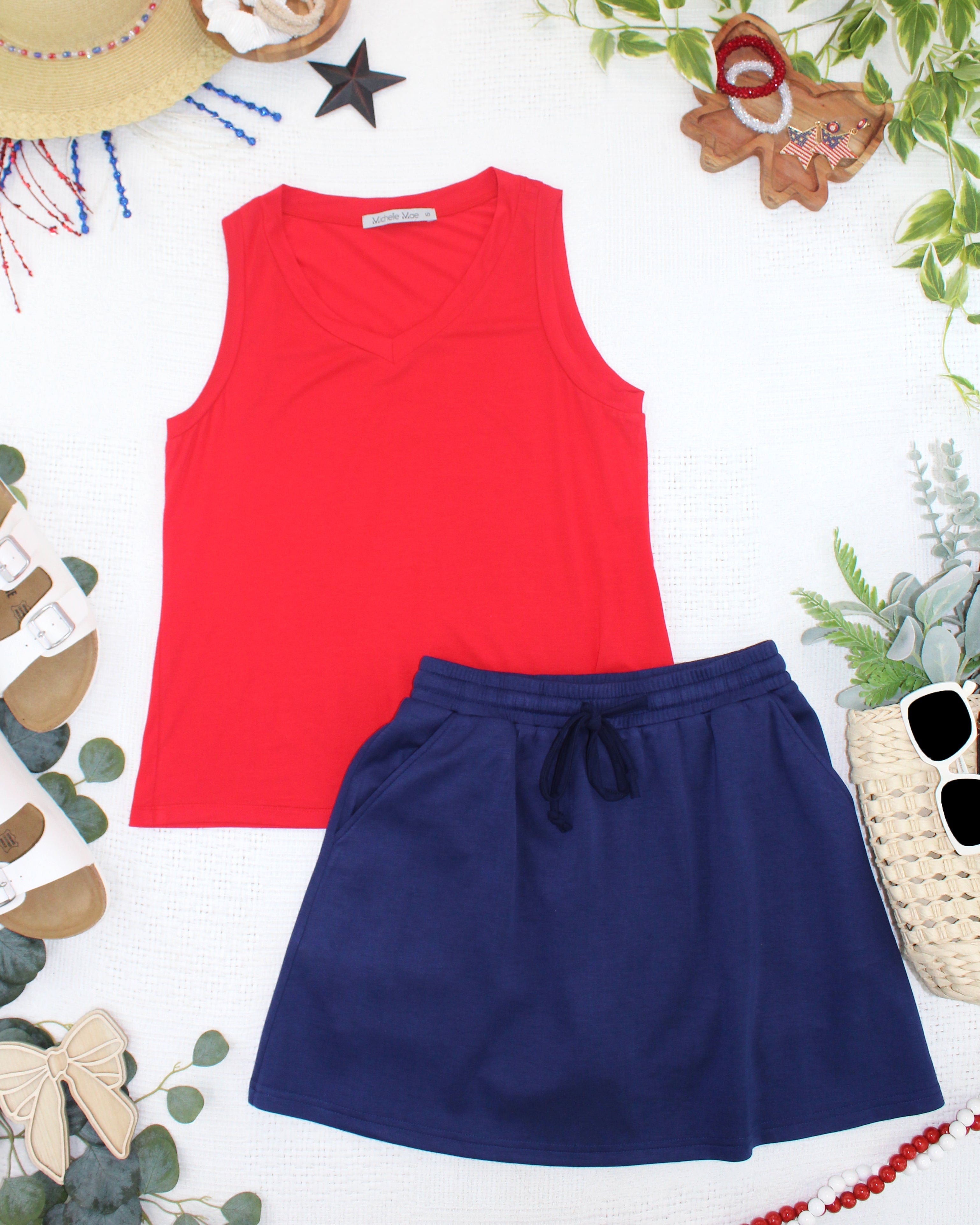 IN STOCK Noelle Tank - Red