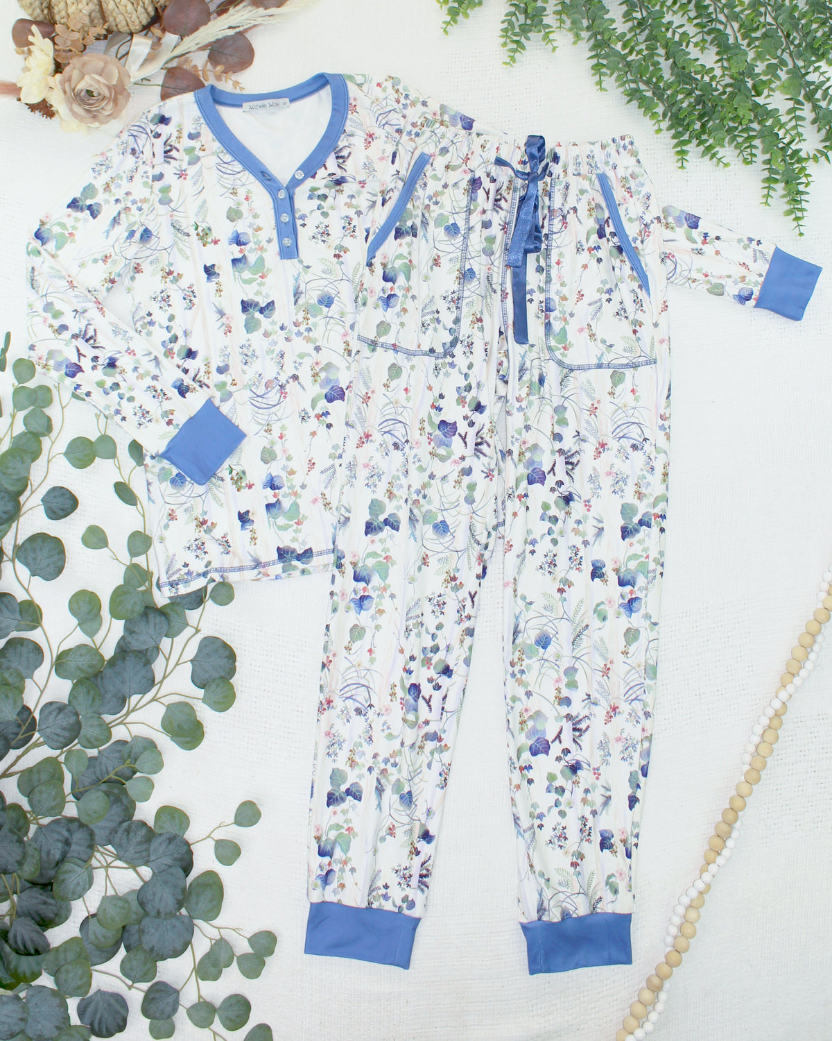 Cozy Pajama Set - Olive Meadow
