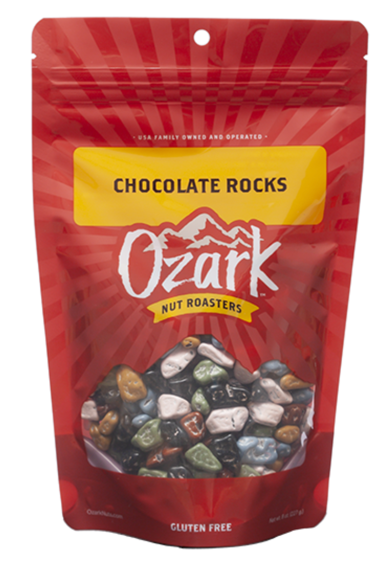 Ozark Nut Roasters Chocolate Rocks retail pouch