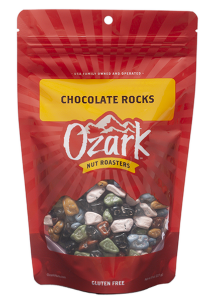 Ozark Nut Roasters Chocolate Rocks retail pouch