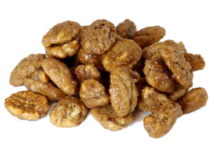 Close-up of salted caramel coated cashews