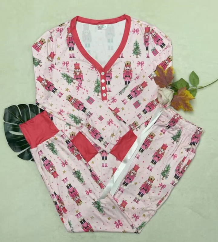 Pink Nutcracker Pajama Jogger Pre-Order by Shirley & Stone
