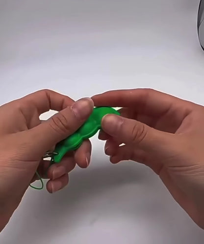 Squeezy Fidget Keychain – Pea & Peanut Sensory Pop Toy