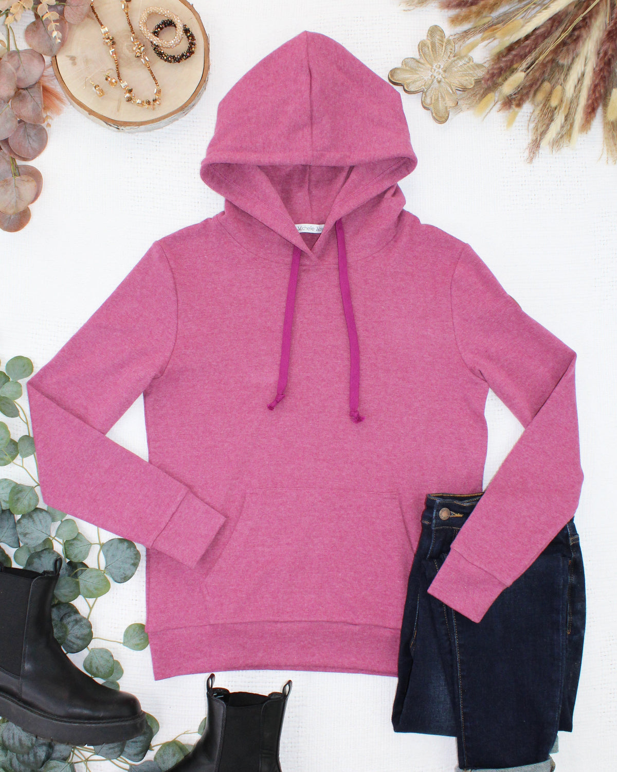 Hailey Hoodie - Raspberry