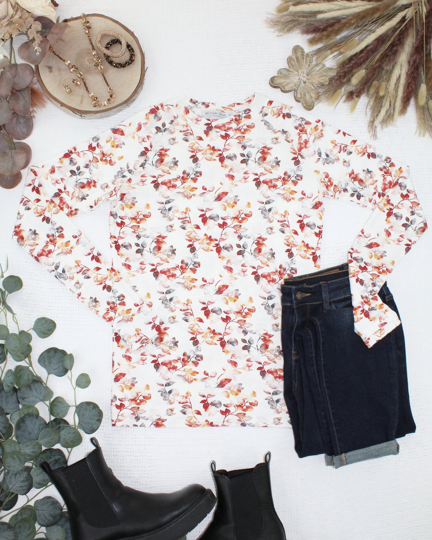 Blair Long Sleeve Top - Autumn Watercolor