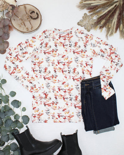 Blair Long Sleeve Top - Autumn Watercolor