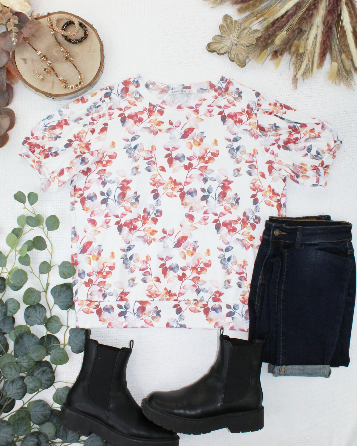 Katie Cozy Top - Autumn Watercolor
