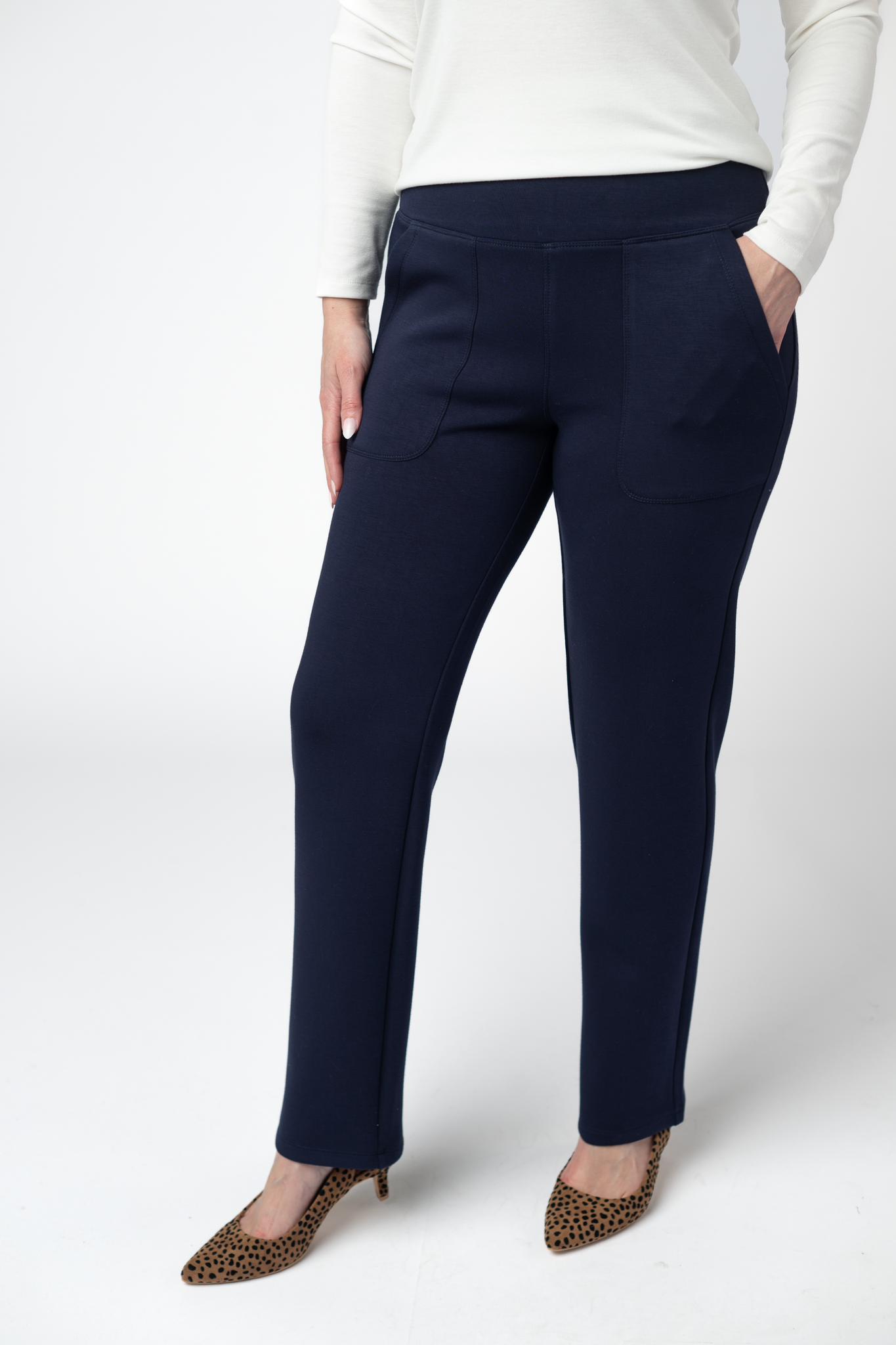 Luxe Ankle Bottoms- Navy