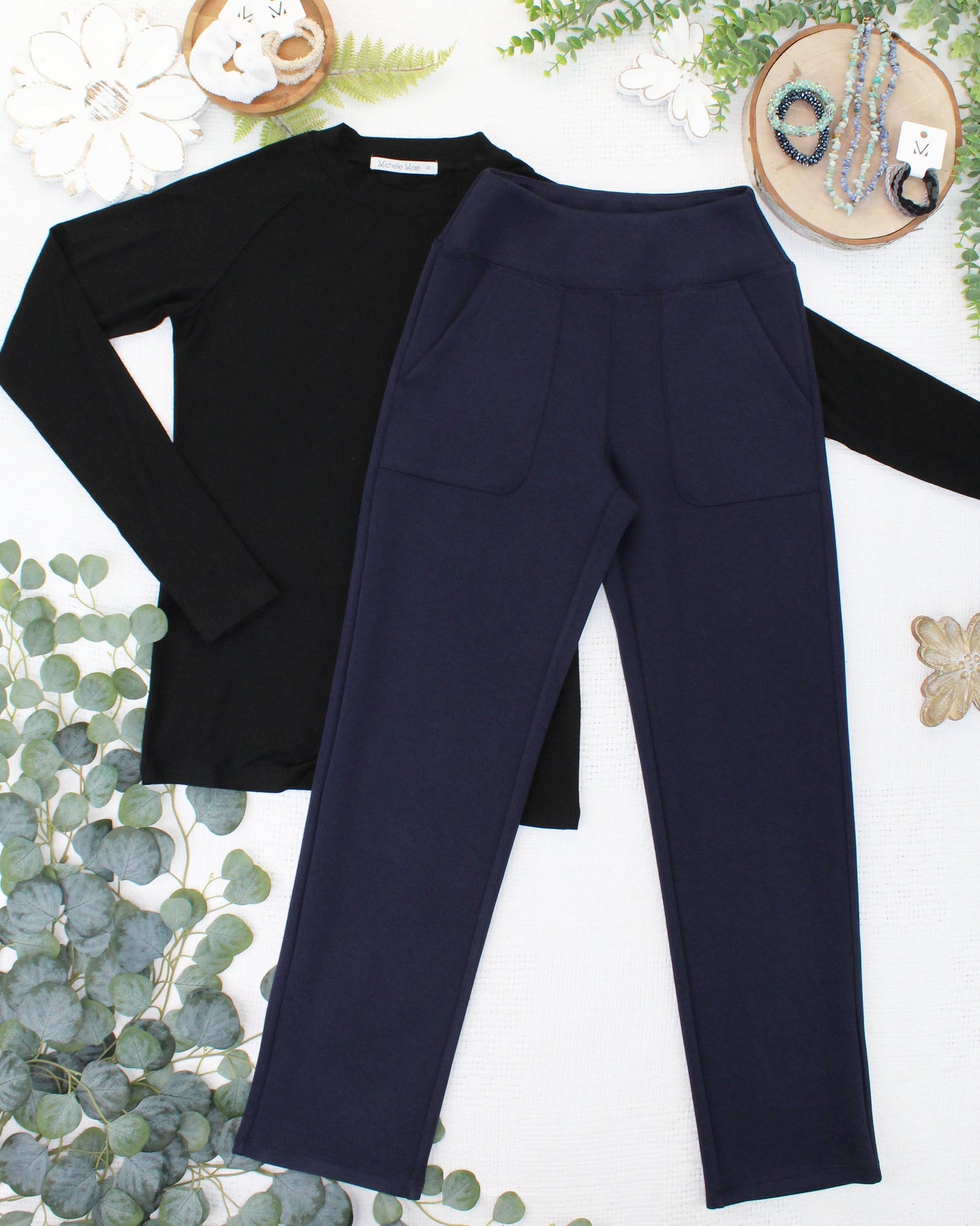 Luxe Ankle Bottoms- Navy