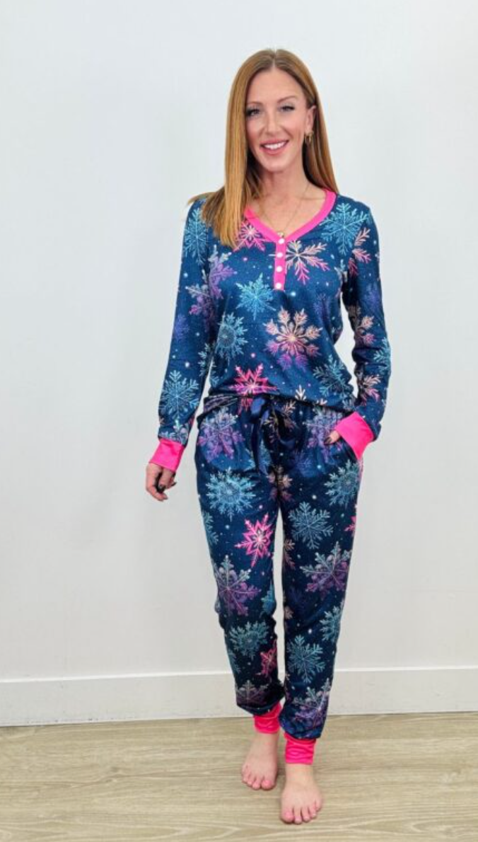 Snowflake Dance Pajama Jogger Pre-Order by Shirley & Stone