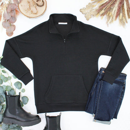 Tatum Quarter Zip - Black