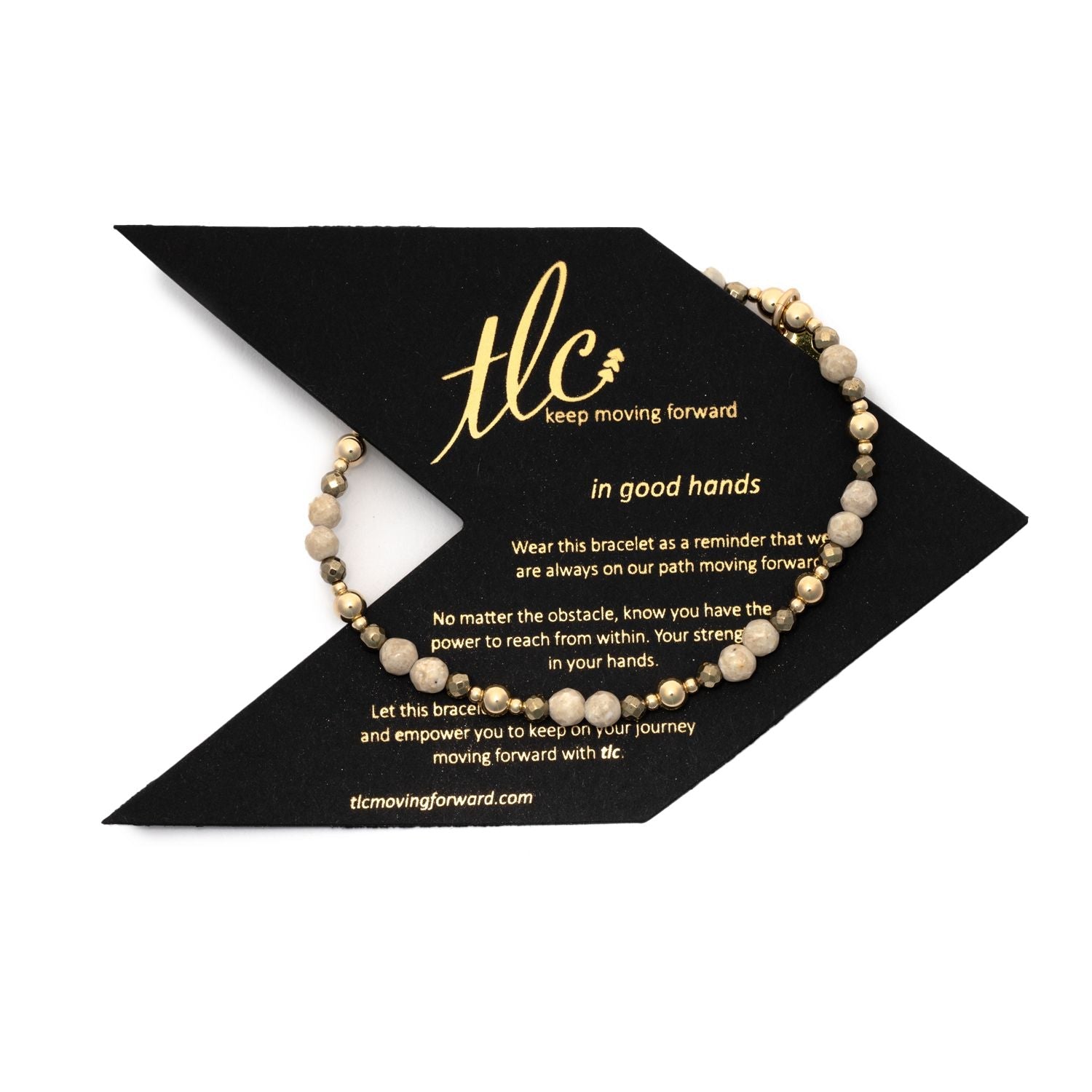 Riverstone & Gold Design Stretch Bracelet
